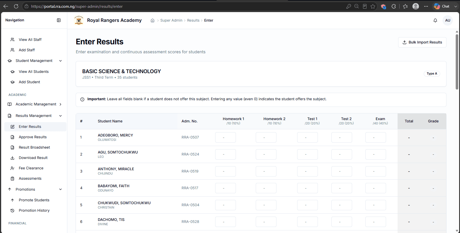Termly Report Card Generator