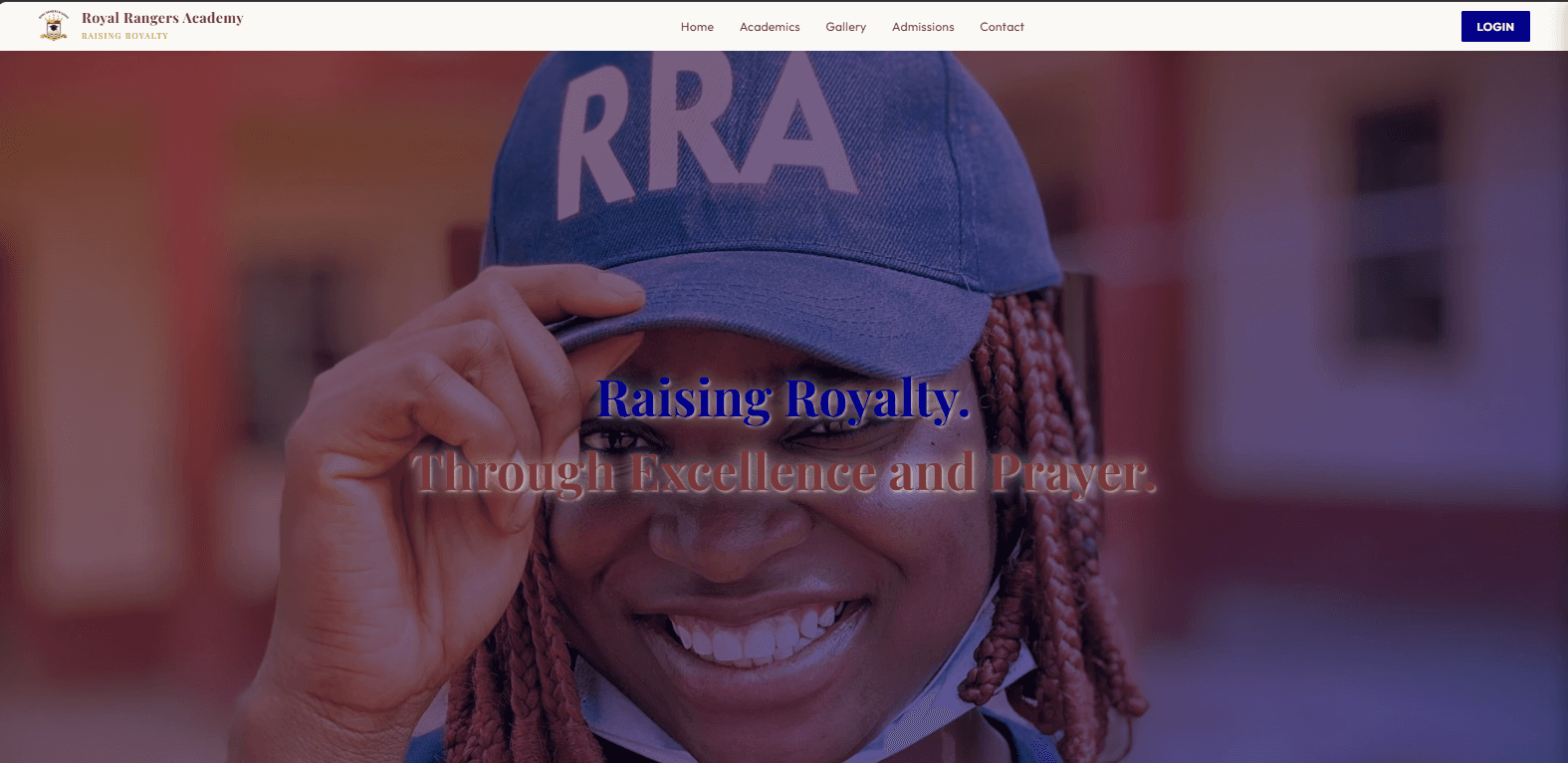 Royal Rangers Academy Website Preview